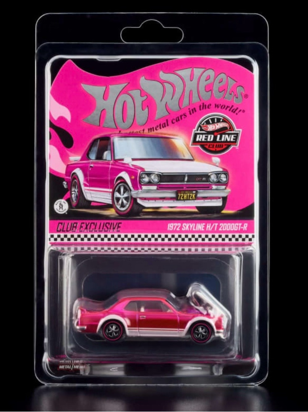 NEW! Hot Wheels Exclusive Red Line Club 1972 Pink Nissan Skyline H/T 2000GT-R - Picture 6 of 6